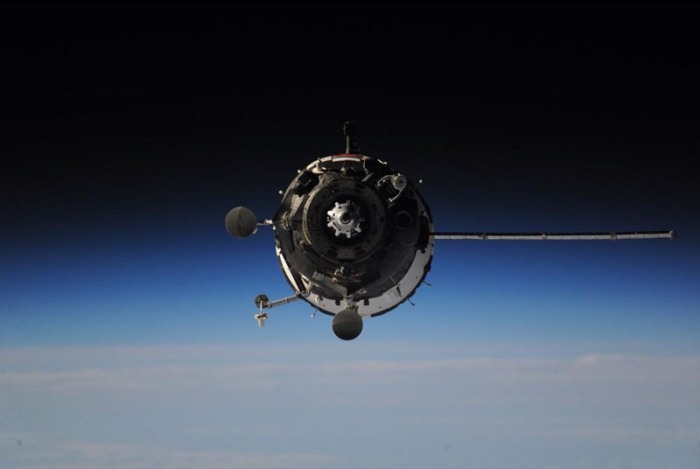 Espaçonave Soyuz - Crédito: Twitter/Reid Wiseman